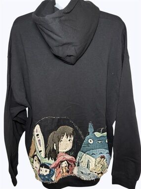 Black Studio Ghibli Graphic Hoodie